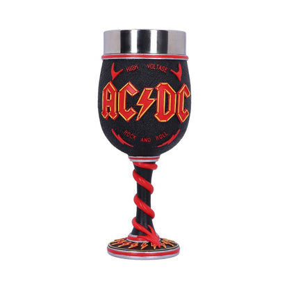ACDC High Voltage Rock and Roll Goblet Lighting Horns Wine Glass 19.5cm 1