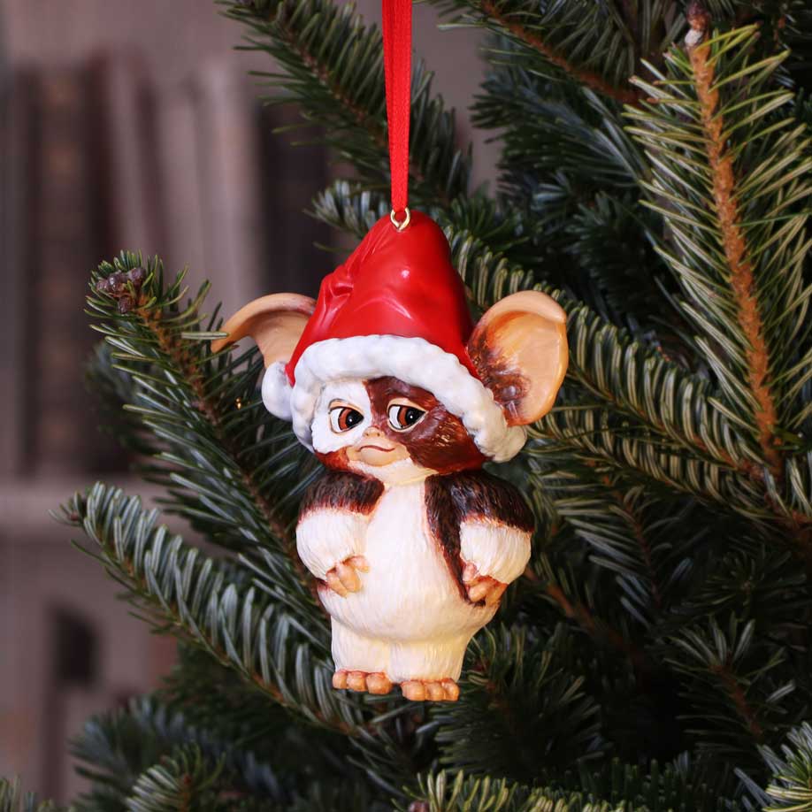 Gremlins Gizmo in Santa Hat Hanging Festive Decorative Ornament 10.3cm