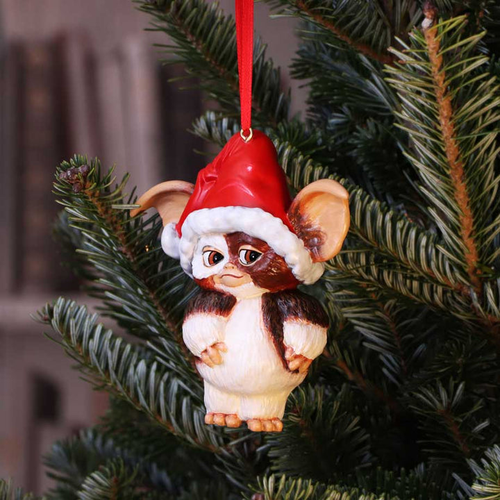 Gremlins Gizmo in Santa Hat Hanging Festive Decorative Ornament 10.3cm