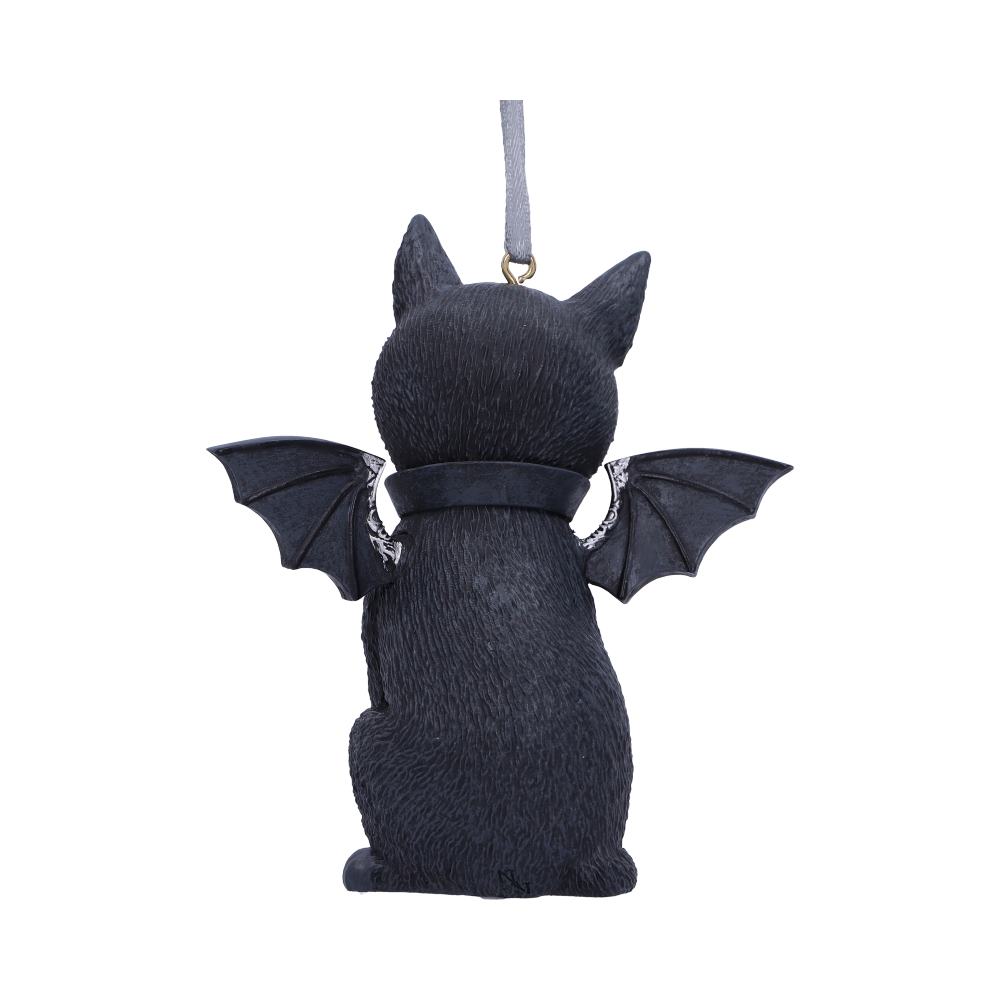 Malpuss Black Bat Cat Hanging Decorative Ornament 9.2cm 3