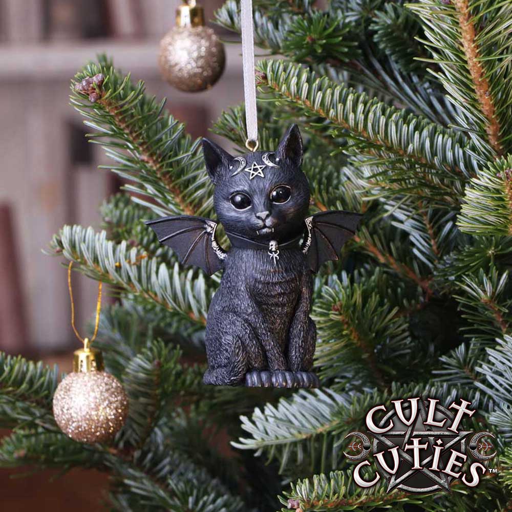 Malpuss Black Bat Cat Hanging Decorative Ornament 9.2cm 7