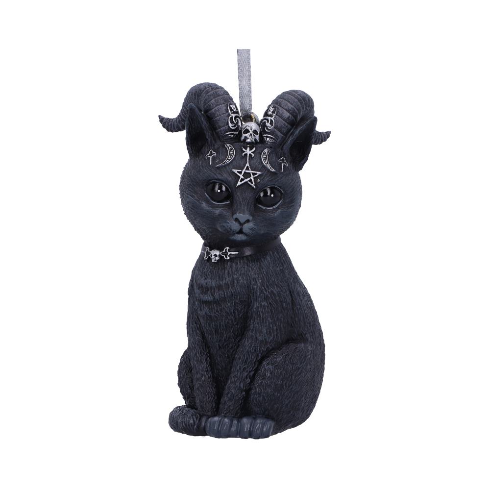 Pawzuph Black Horned Cat Hanging Decorative Ornament 10cm 1
