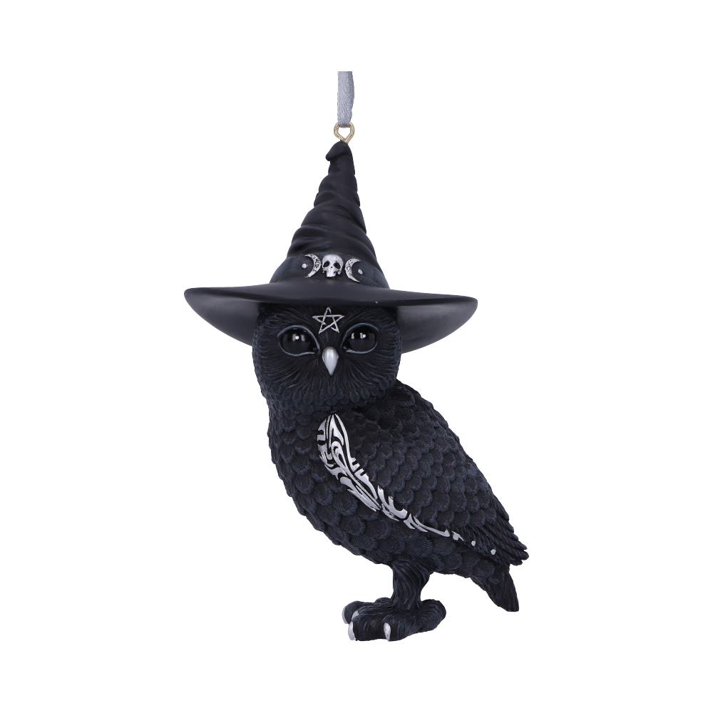 Owlocen Black Witch Owl Hanging Decorative Ornament 12cm 1