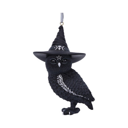 Owlocen Black Witch Owl Hanging Decorative Ornament 12cm 1