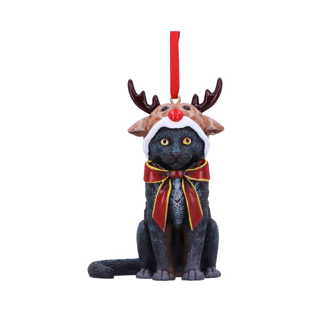 Reindeer Cat Hanging Ornament 9cm by Lisa Parker 1