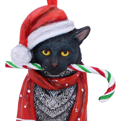Candy Cane Cat Hanging Ornament 9cm by Lisa Parker Christmas Tree Decoration 5