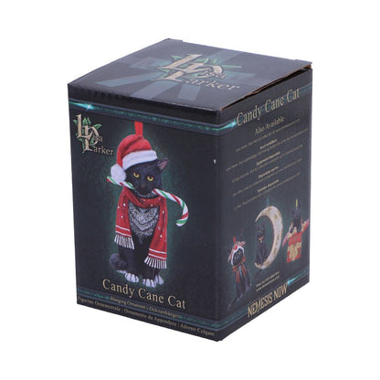 Candy Cane Cat Hanging Ornament 9cm by Lisa Parker Christmas Tree Decoration 7