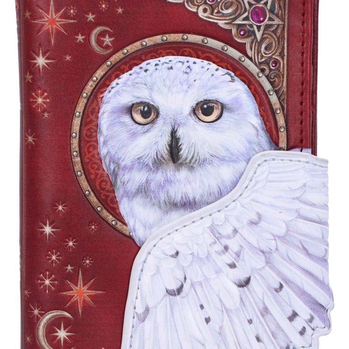 Magical Flight Embossed Purse 18.5cm Red with White Owl Design 5