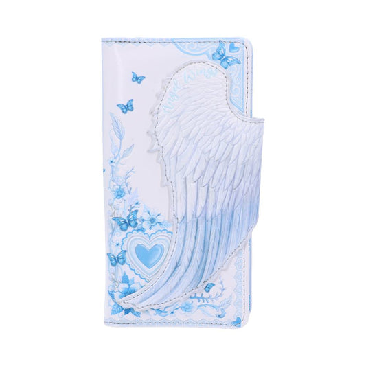 White Angel Wings Embossed Purse 18.5cm 1