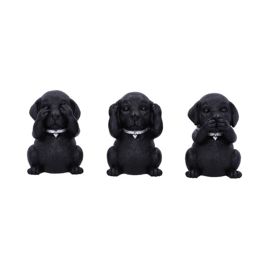 Three Wise Labradors 8.5cm Resin Decoration Statue 1