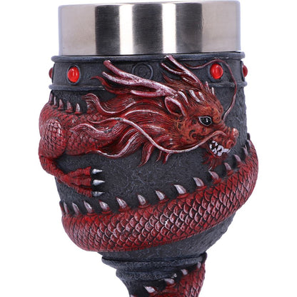 Dragon Coil Goblet Red 20cm 5