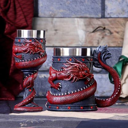 Dragon Coil Goblet Red 20cm 8