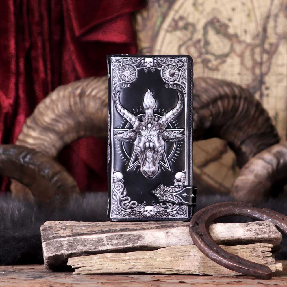 Baphomet Embossed Purse 18.5cm Gothic Wallet 7
