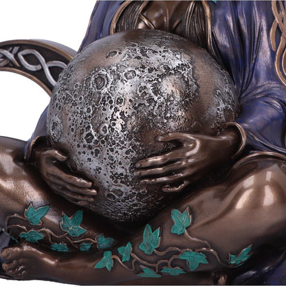 Triple Moon Goddess Bronze Statue 36cm 6