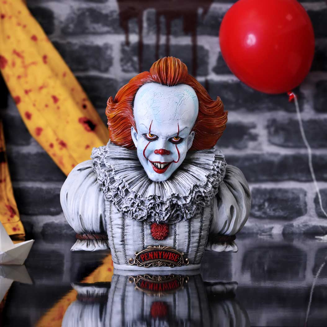 IT Pennywise Bust 30cm Horror Clown Statue 9