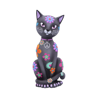Hippy Kitty Black Cat Ornament 26cm 1