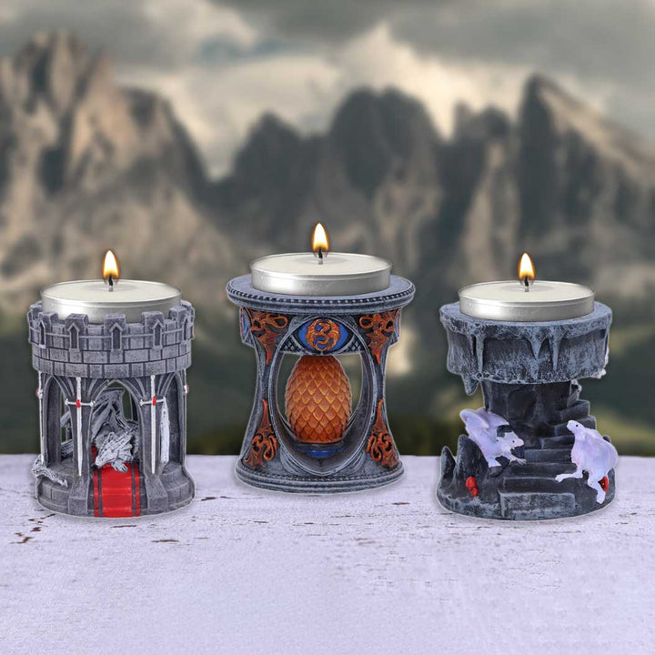 Anne Stokes Dragon Mage Tea Light Candle Holder 6cm 8
