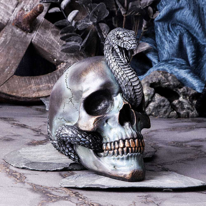 Serpentine Fate Gothic Snake Skull 19cm 7