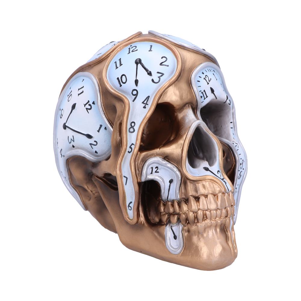Time Goes By Clock Skull 17.5cm 1