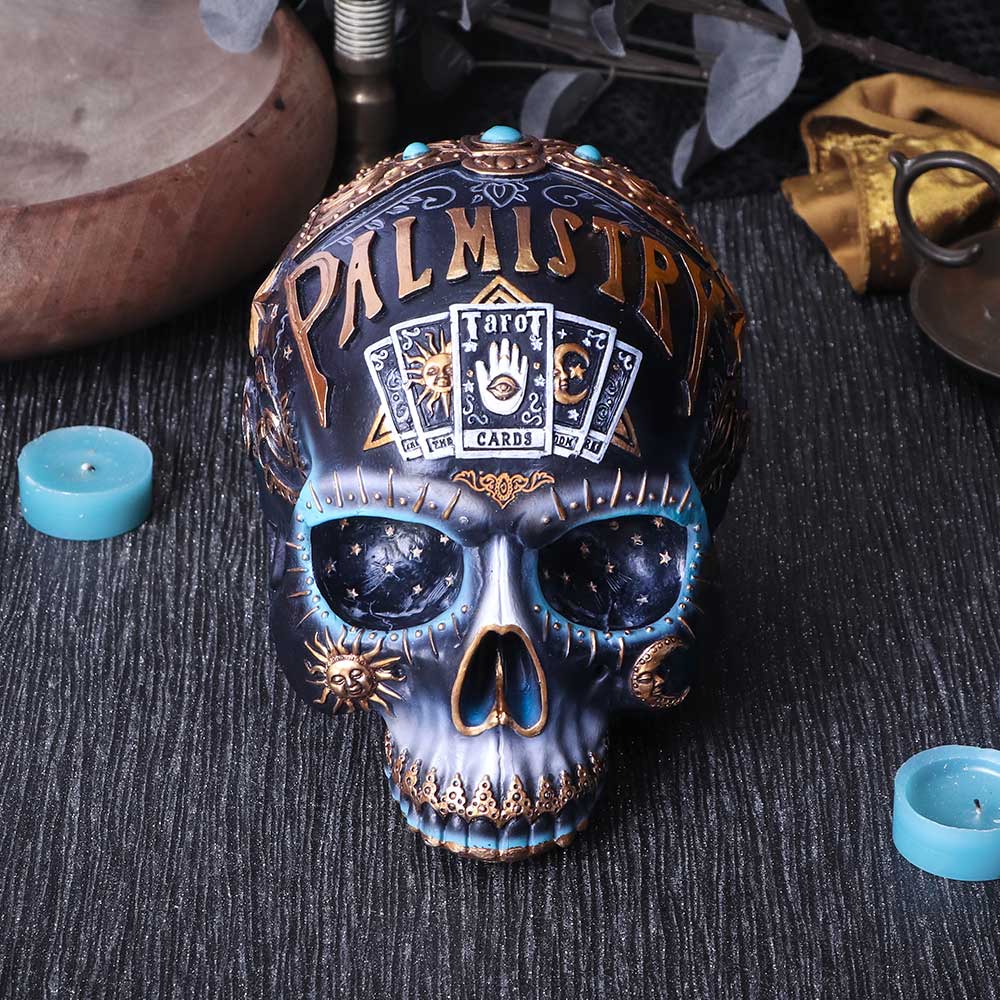 Destiny Palmistry Skull 18cm Resin Statue 8