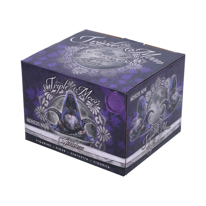 Mini Triple Moon Goddess Art Figurine 8.5cm Resin Statue