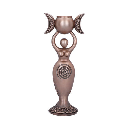 Exclusive Bronze Spiral Goddess Candle Holder 20.3cm 1