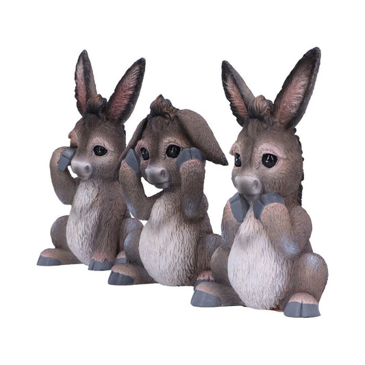 Three Wise Donkeys Figurines 11cm 2