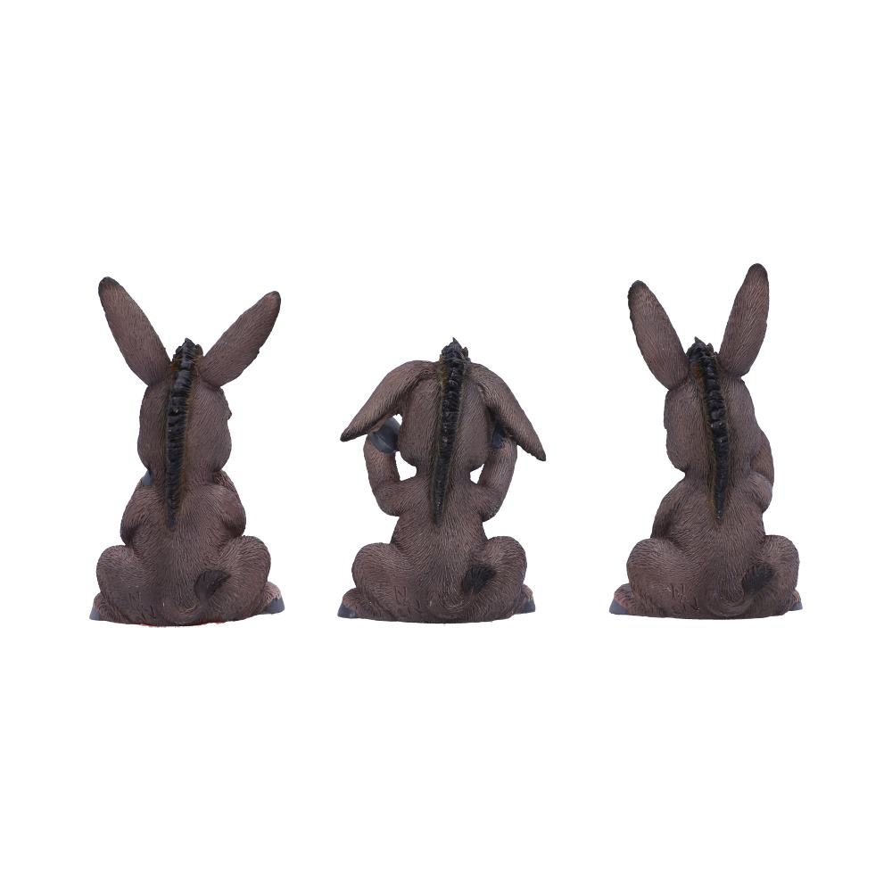 Three Wise Donkeys Figurines 11cm 4