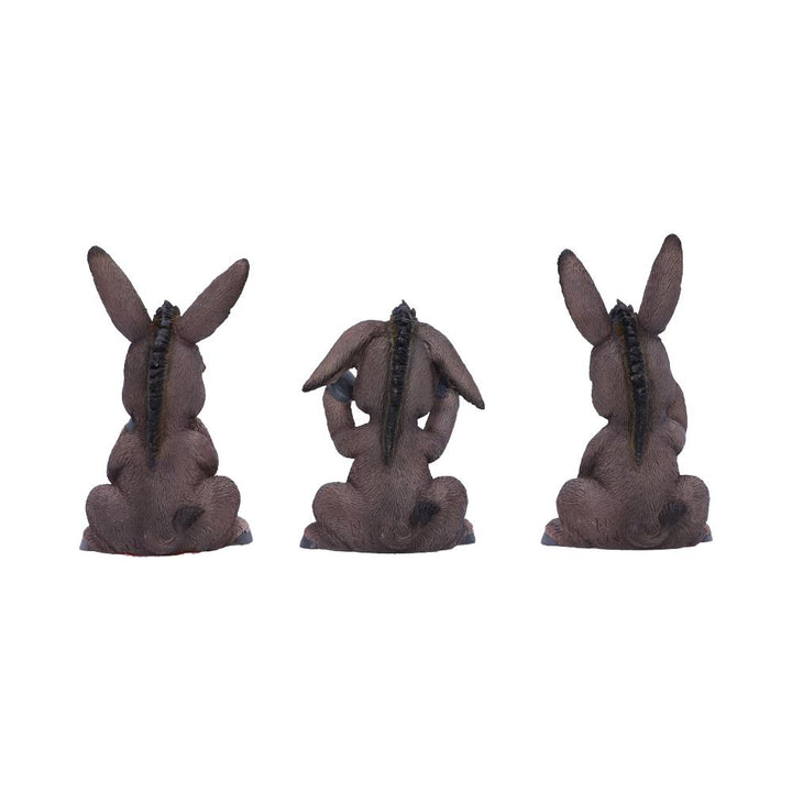 Three Wise Donkeys Figurines 11cm 4