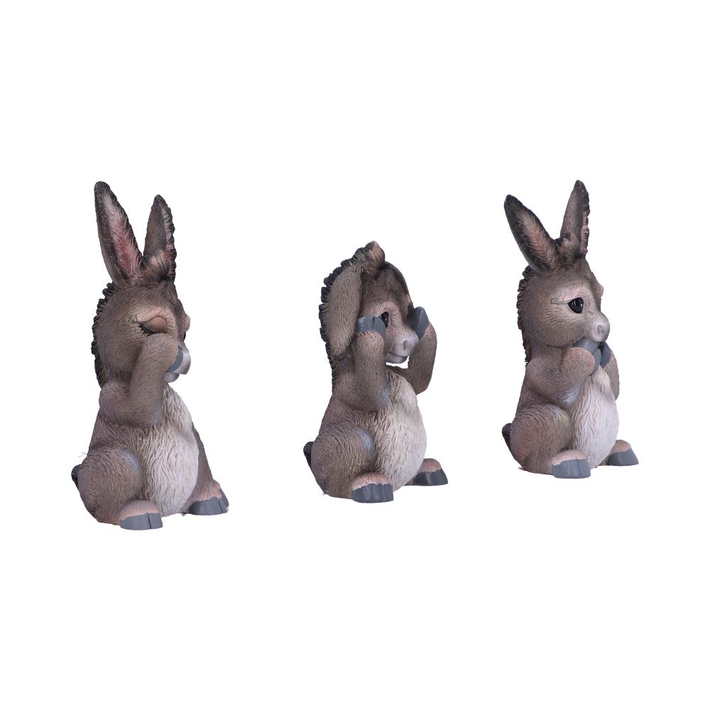 Three Wise Donkeys Figurines 11cm 3