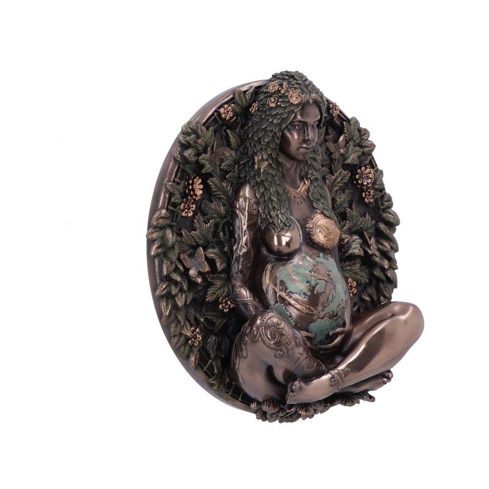 Bronze Mother Earth Wall Plaque 15cm 4