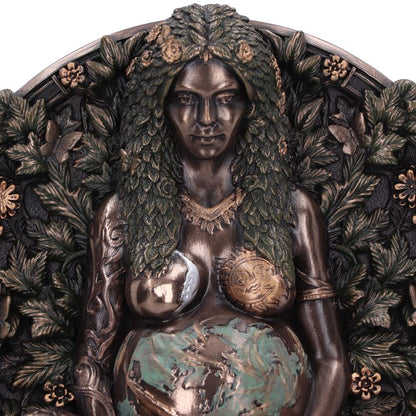Bronze Mother Earth Wall Plaque 15cm 5