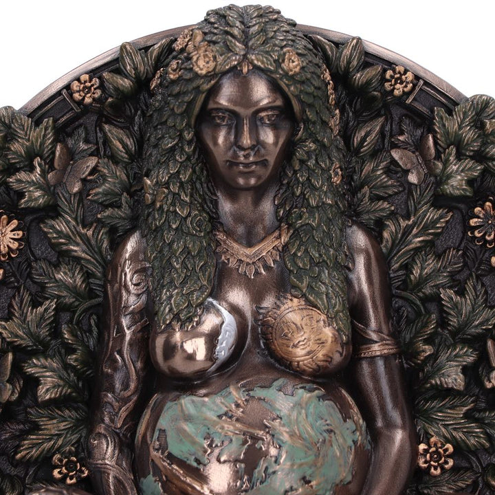 Bronze Mother Earth Wall Plaque 15cm 5