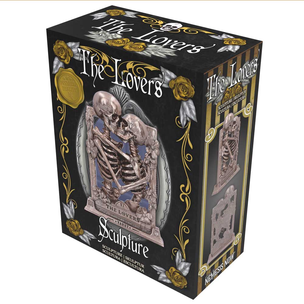 The Lovers Bronze Gothic Skeleton Ornament 20.5cm 7