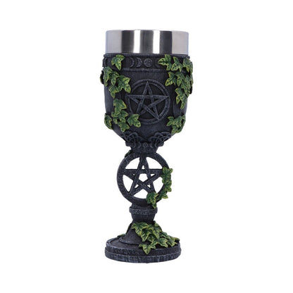 Aged Wiccan Pentagram Goblet 19.5cm 1