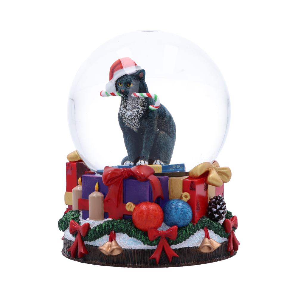 Krampuss Cat Snow Globe 13.5cm by Lisa Parker Resin Xmas Decoration 1