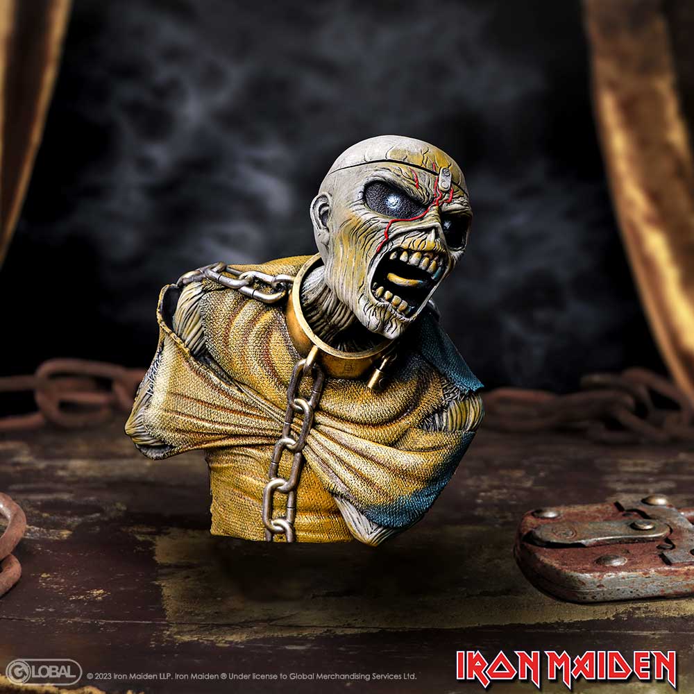 Iron Maiden Piece of Mind Eddie Bust Box Small 12cm Officially Licensed 7