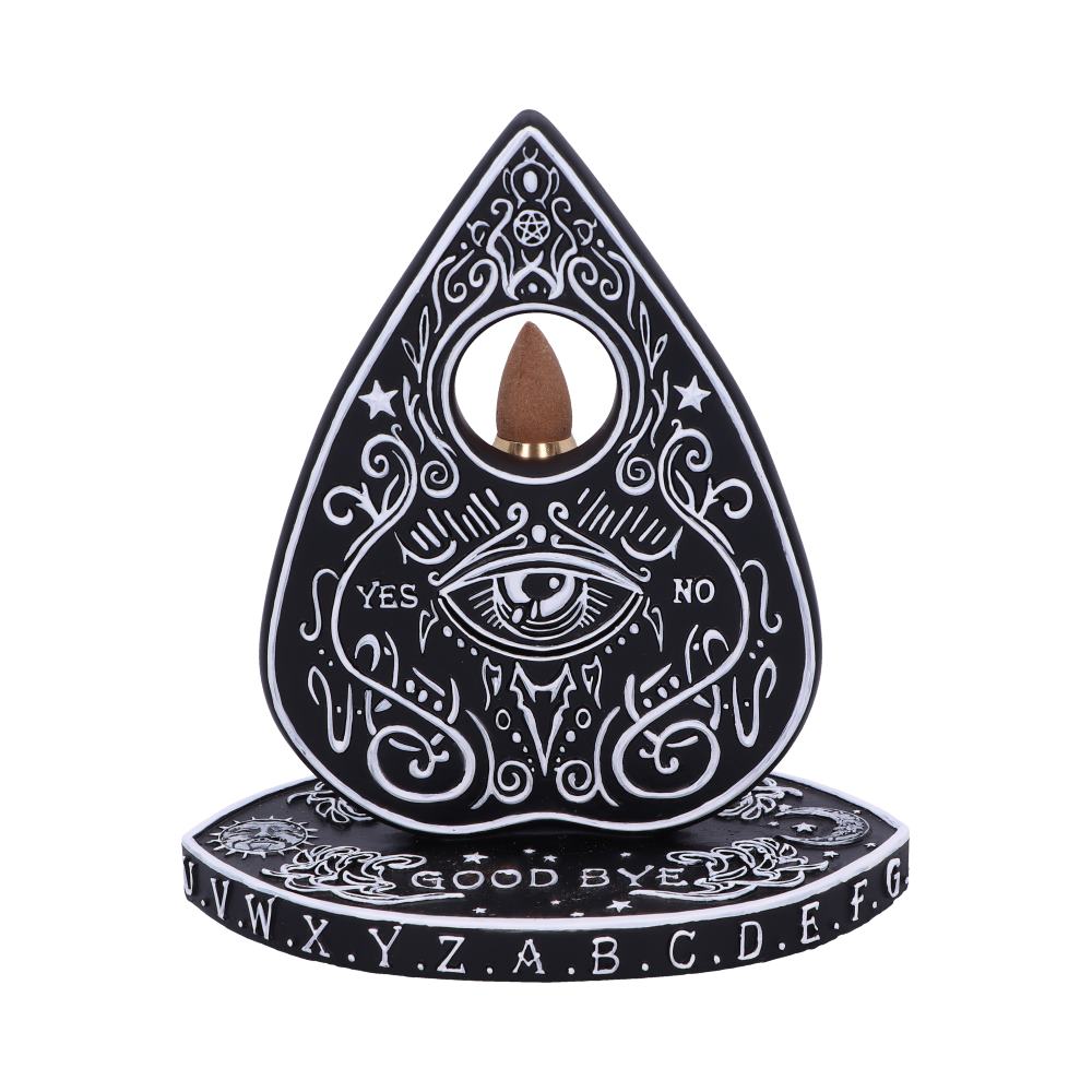 Black and White Spirit Board Planchette Backflow Incense Burner 15cm 1