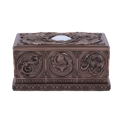 Anne Stokes Dragons of the Sabbats Tarot Box Bronze 14.5cm 1