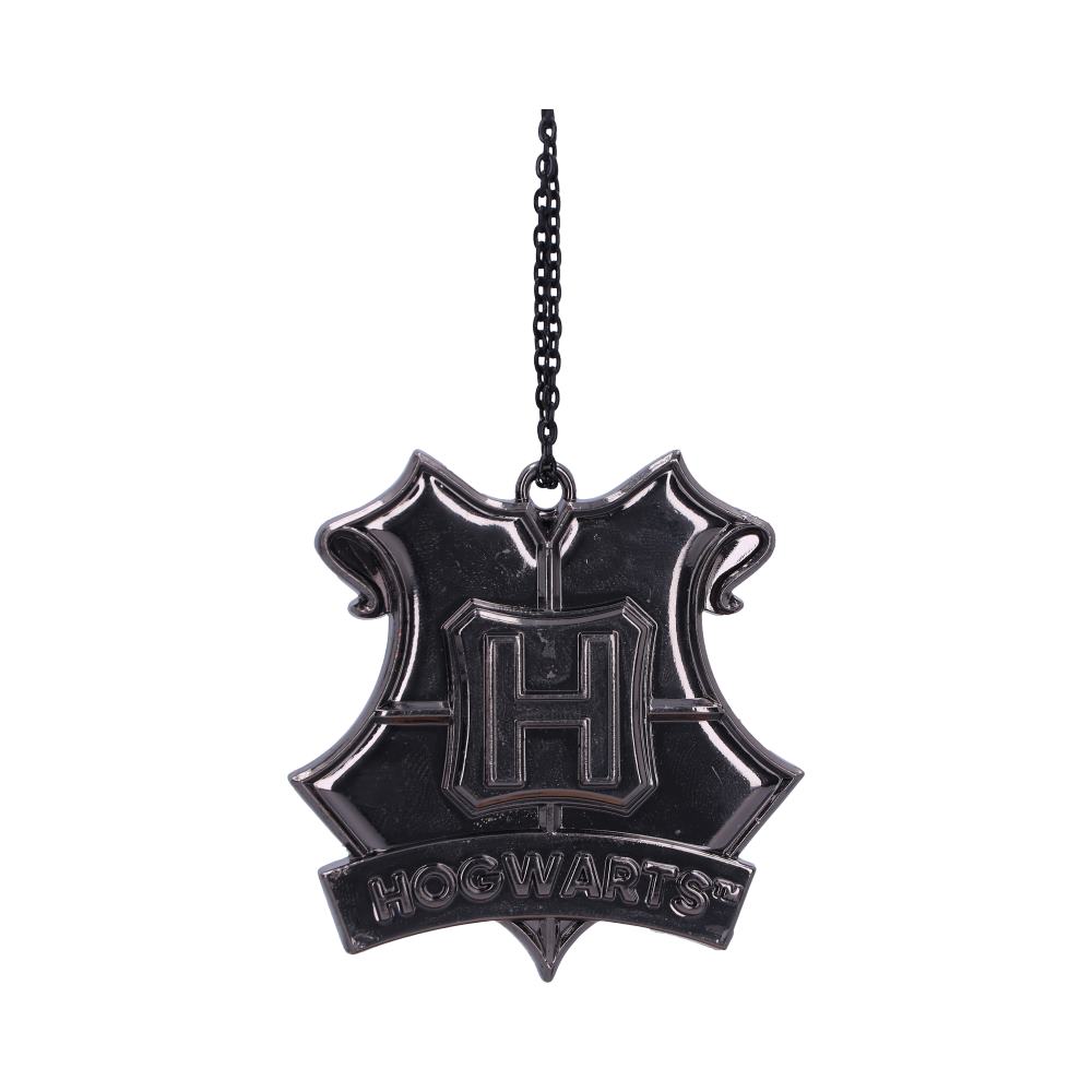 Harry Potter Hogwarts Crest Silver Weighted Hanging Ornament 6cm 1