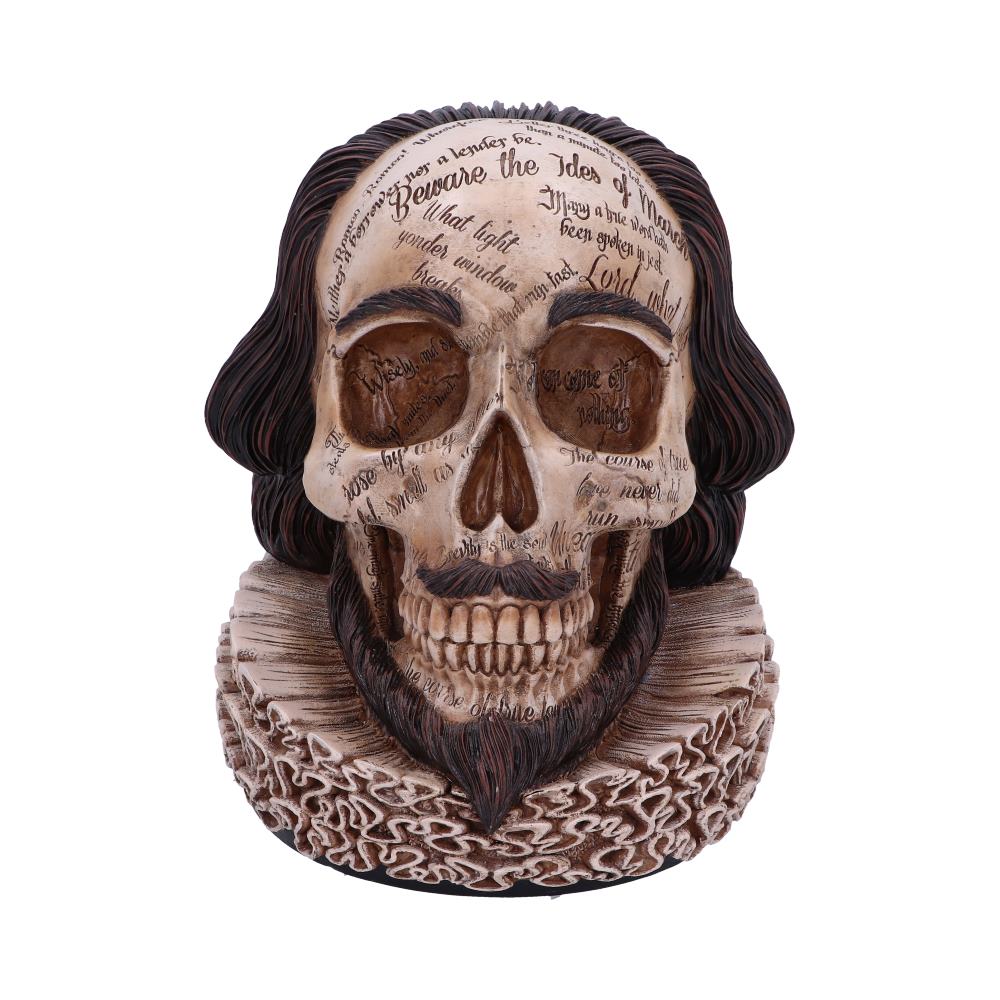 Shakespeares Legacy Skull 16cm Resin Statue 2
