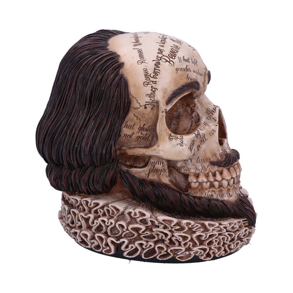 Shakespeares Legacy Skull 16cm Resin Statue 3