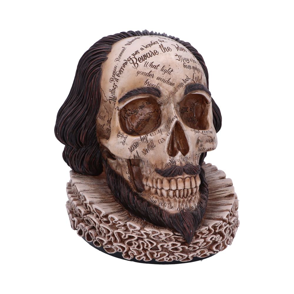 Shakespeares Legacy Skull 16cm Resin Statue 1