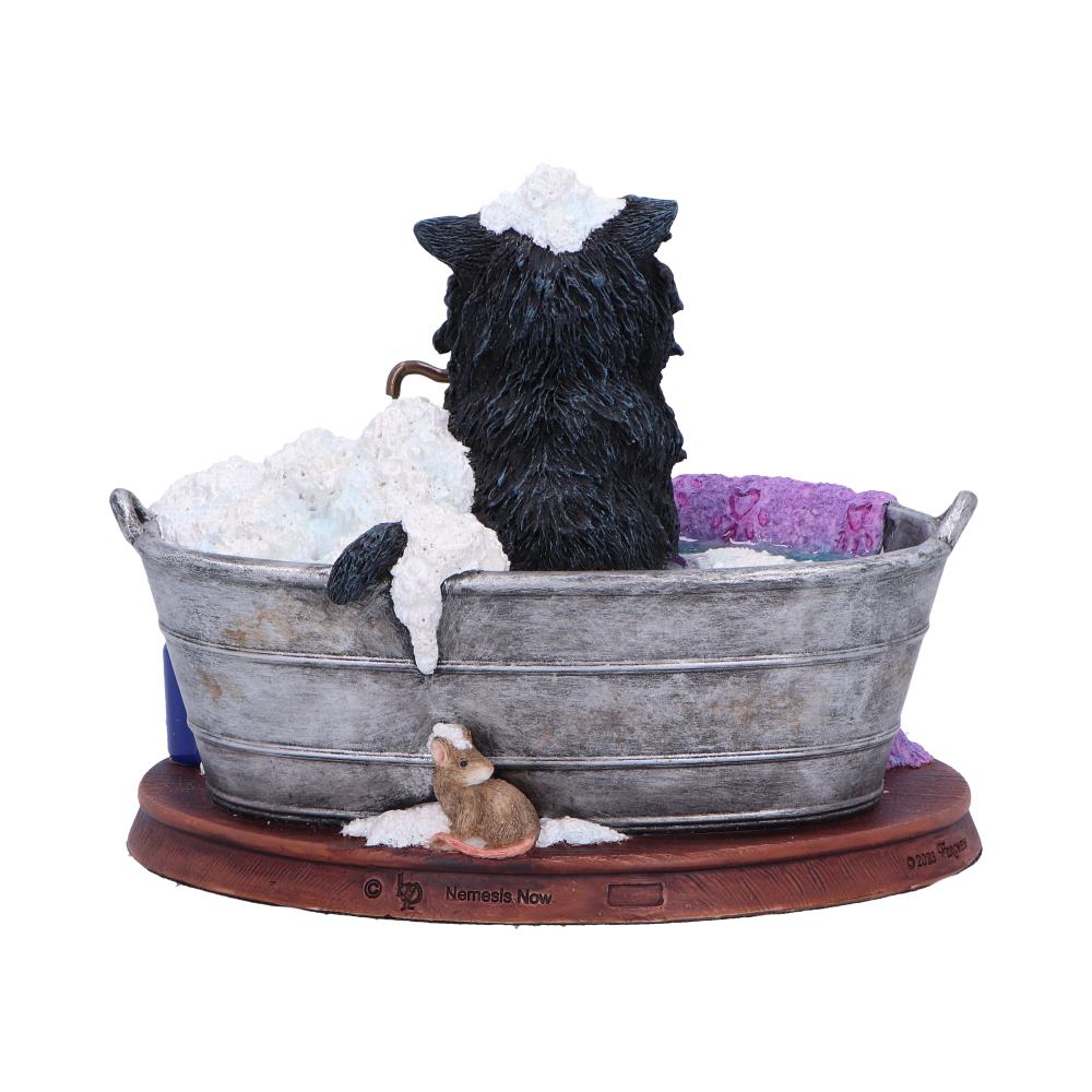 Black Cat Bath Time Figurine 13.5cm 3