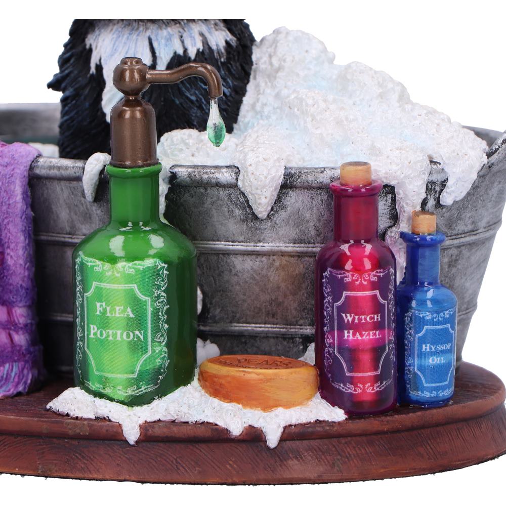 Black Cat Bath Time Figurine 13.5cm 6