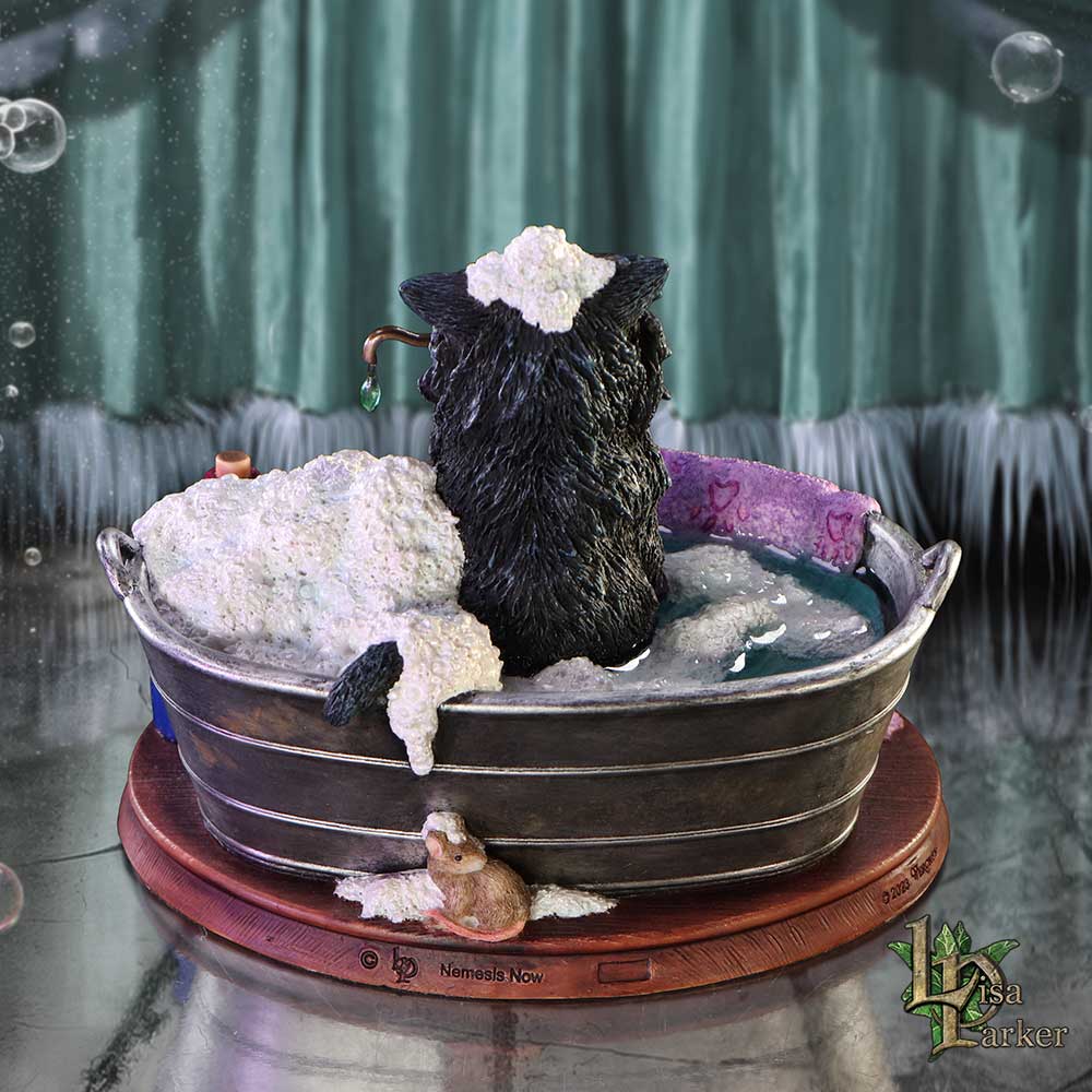 Black Cat Bath Time Figurine 13.5cm 8