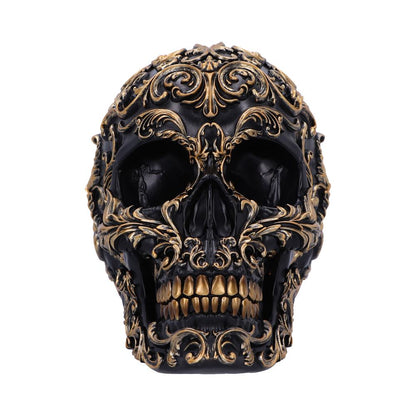 Renaissance Black and Gold Skull 19cm 2