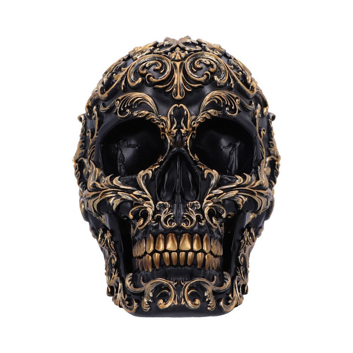 Renaissance Black and Gold Skull 19cm 2