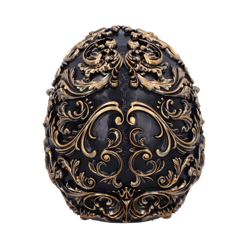 Renaissance Black and Gold Skull 19cm 4