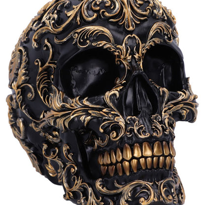 Renaissance Black and Gold Skull 19cm 5